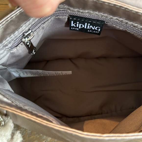 Authentic Kipling Mini Crossbody bag in metallic pewter. - Picture 5 of 11